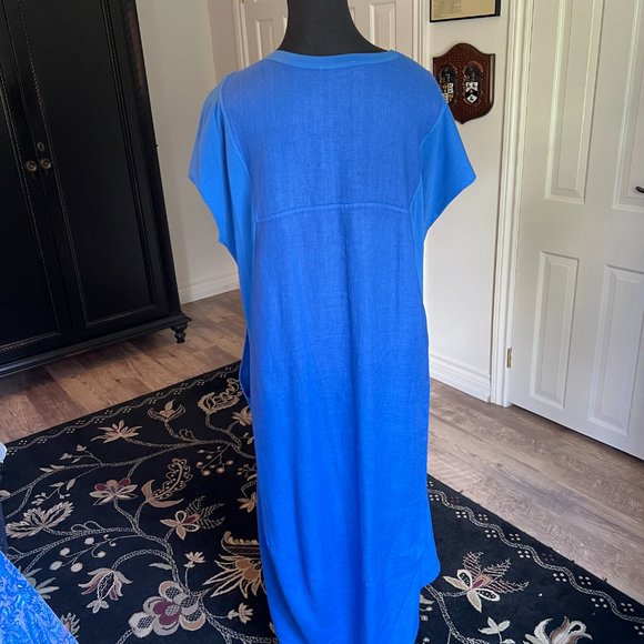 Peruzzi Bright Blue Flowy Dress - Picture 2 of 2